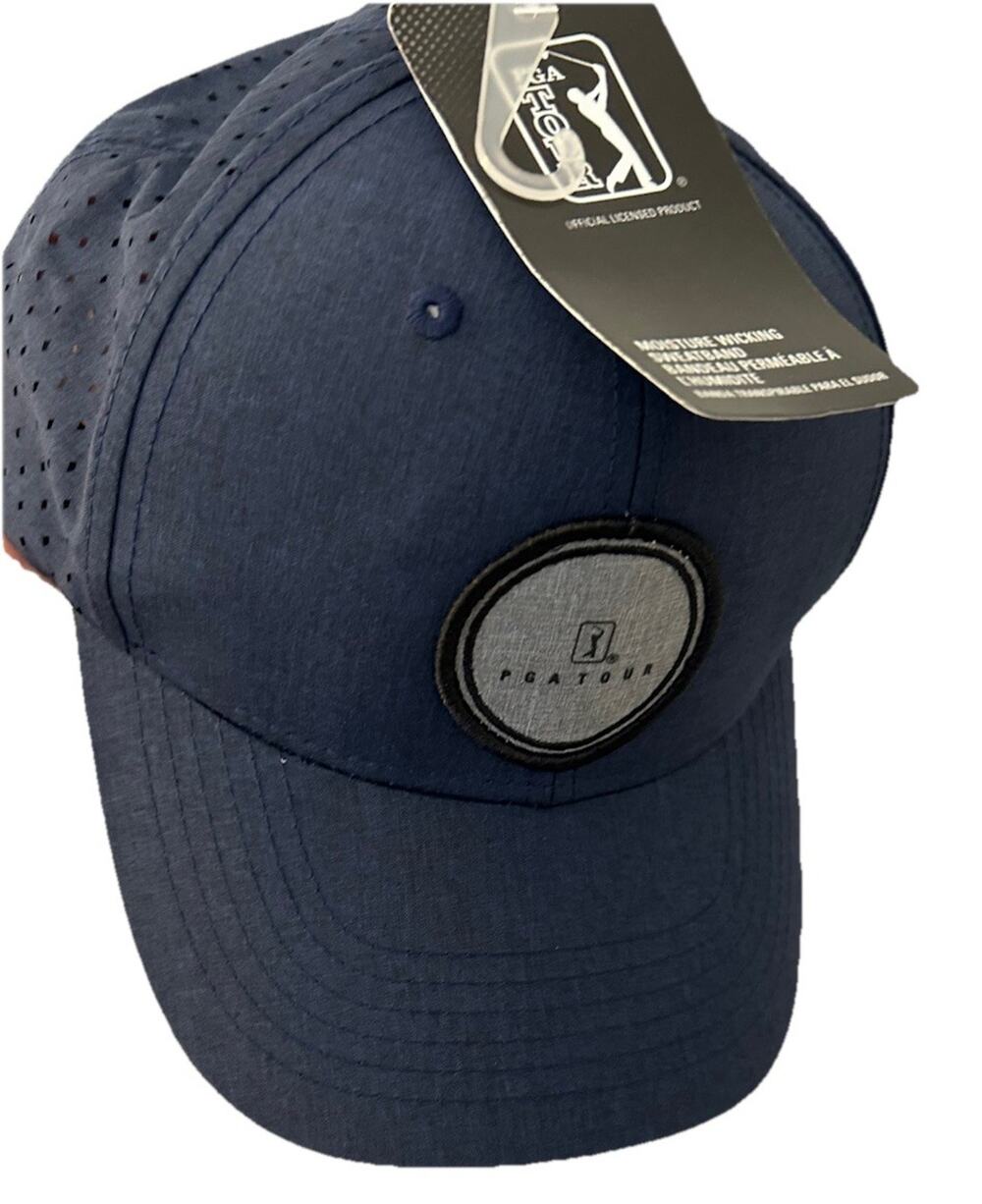 NEW PGA Pro Series Golf Hat Baseball Cap Solid Navy Blue Tour Championships NWT